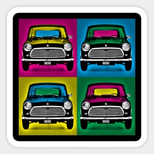 Retro Austin Mini Pop Art T-Shirt Design Sticker